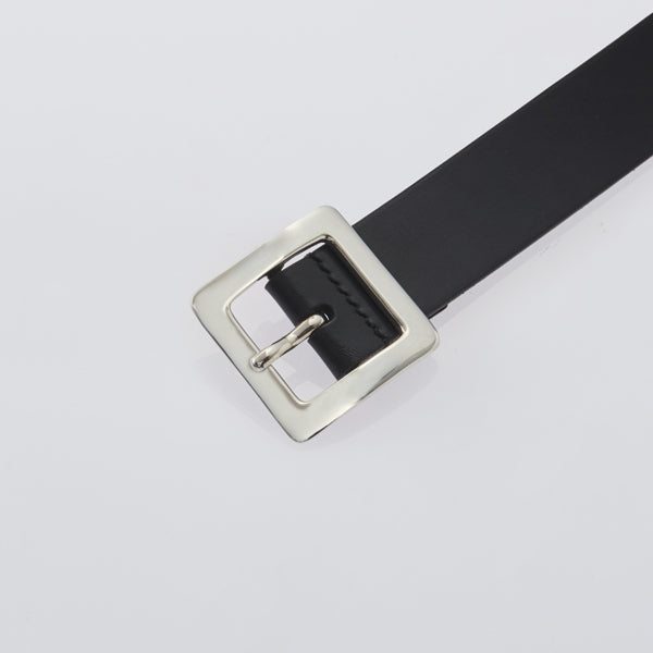 XOLO JEWELRY (ショロ) Square Buckler Buckle -Black Leather 