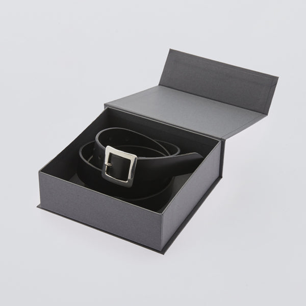 XOLO JEWELRY (ショロ) Square Buckler Buckle -Black Leather 