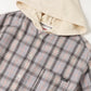 Distressed Check Shirts Hoodie (GRAY)