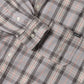 Distressed Check Shirts Hoodie (GRAY)