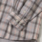 Distressed Check Shirts Hoodie (GRAY)