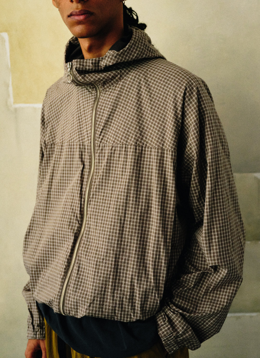 R-2 WIND HOODIE PLAID