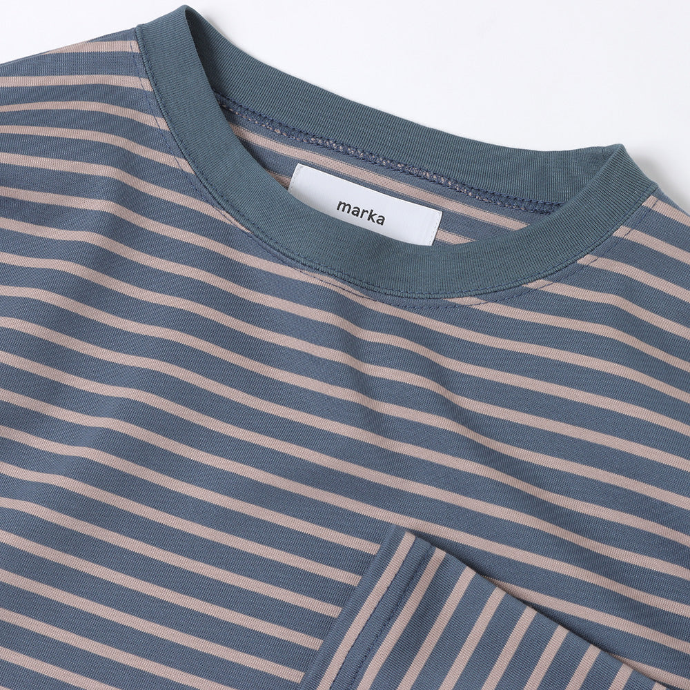 marka(マーカ) - CREW NECK TEE L/S ORGANIC COTTON BORDER (M23C