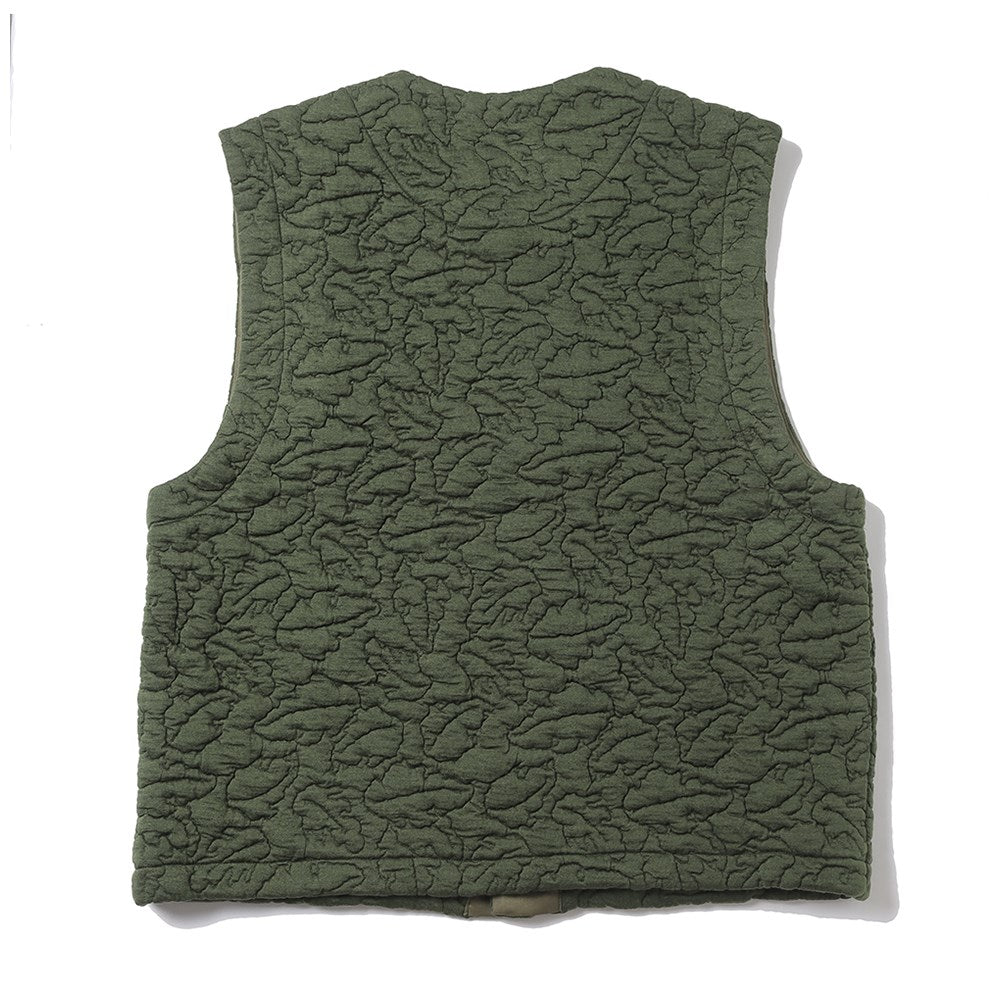 MATSUFUJI(マツフジ)Leaves Quilted Jacquard Vest (M233-0704 