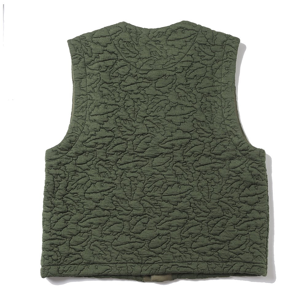 Leaves Quilted Jacquard Vest