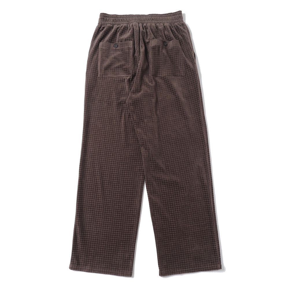 MATSUFUJI(マツフジ)Velor Block Check Jacquard Pants (M233-0708 