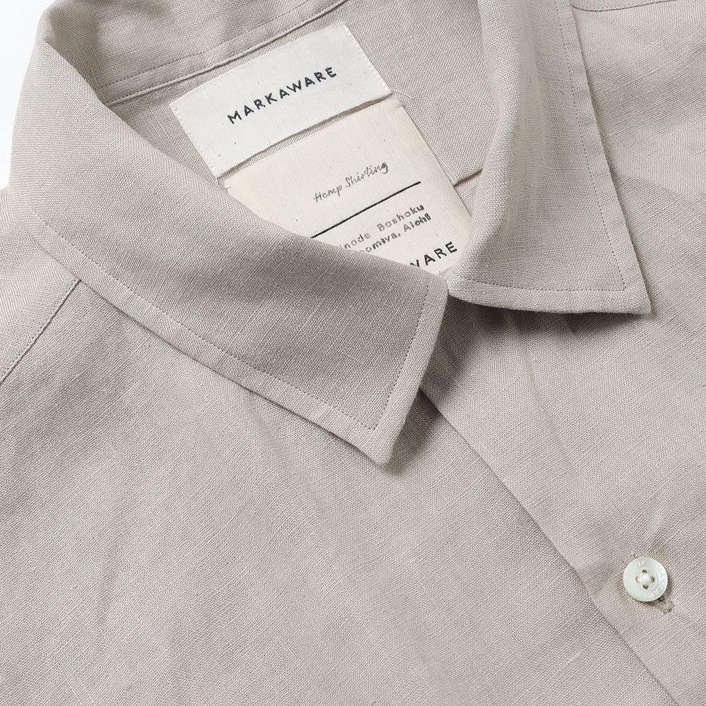 MARKAWARE(マーカウェア) - OPEN COLLAR SHIRT S/S HEMP (A23B-07SH01B