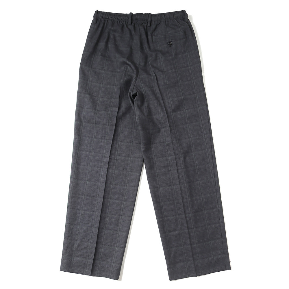 DOUBLE PLEATED EASY TROUSERS ORGANIC WOOL CHECK VIYELLA