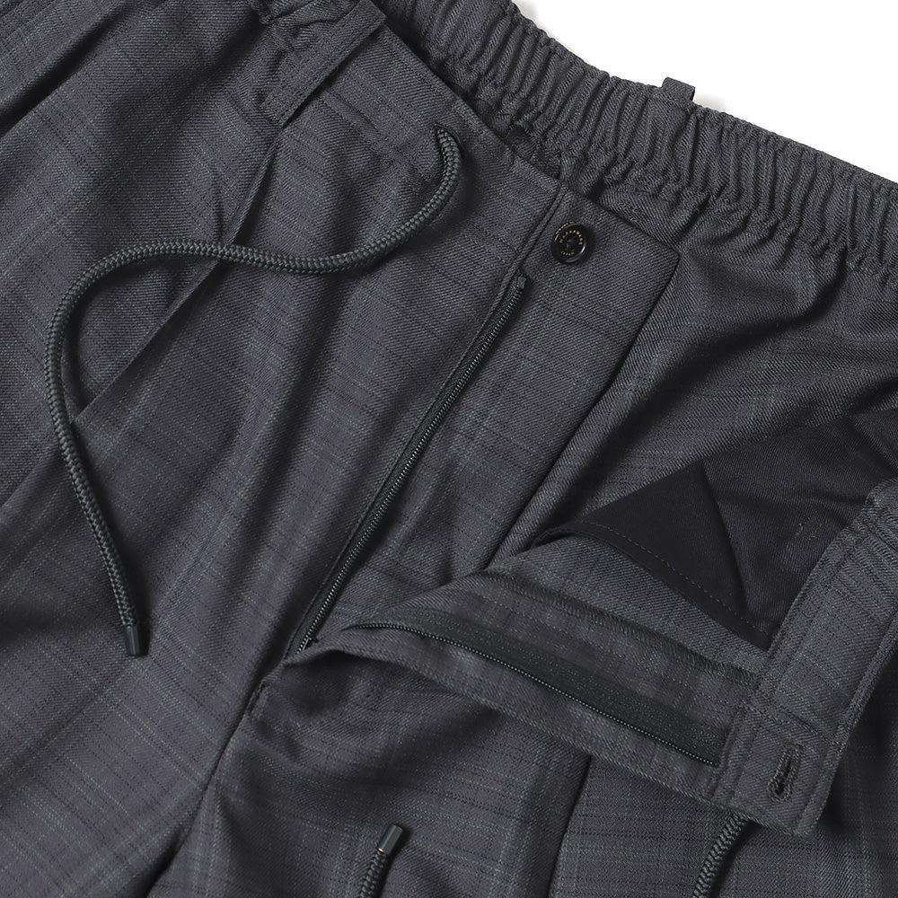 DOUBLE PLEATED EASY TROUSERS ORGANIC WOOL CHECK VIYELLA