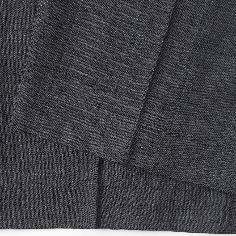 DOUBLE PLEATED EASY TROUSERS ORGANIC WOOL CHECK VIYELLA