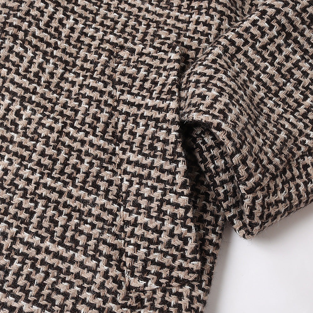 CAR COAT NATURAL COLOR ALPACA TWEED (A23C-15CO01C) | MARKAWARE