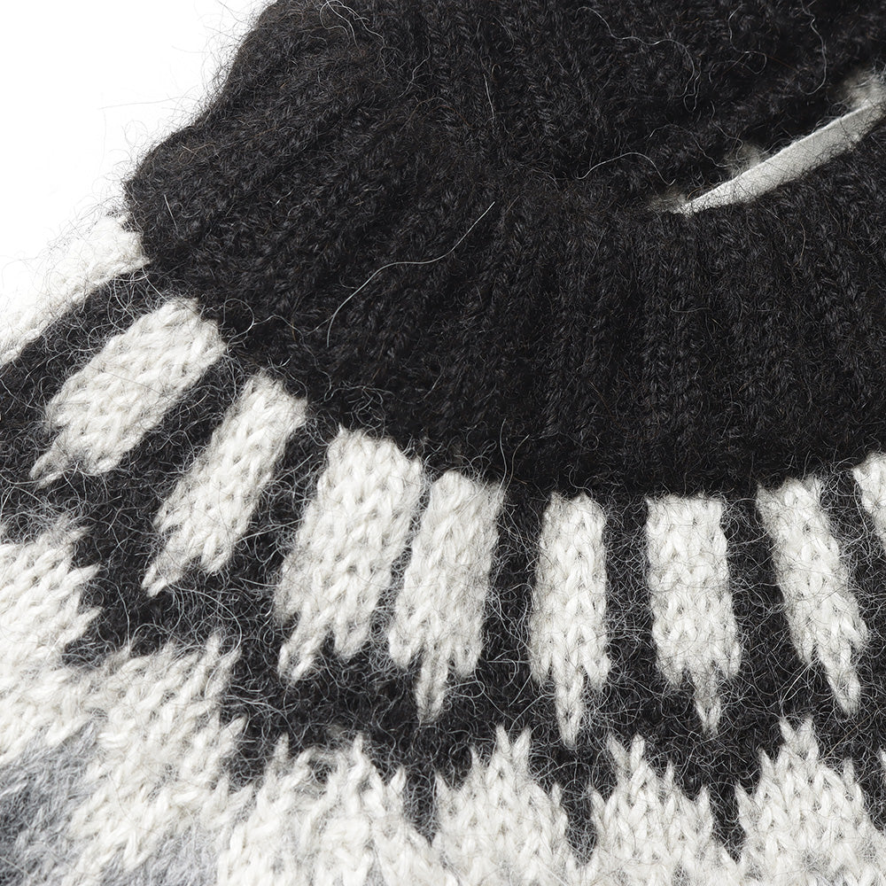 SNOW PATTERN JUMPER NATURAL COLOR ALPACA