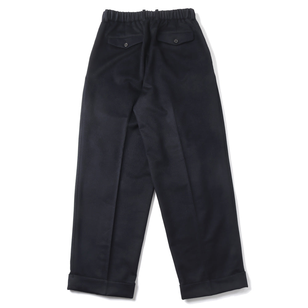 DOUBLE PLEATED CLASSIC WIDE TROUSERS CASHMERE FLANNEL (A23D