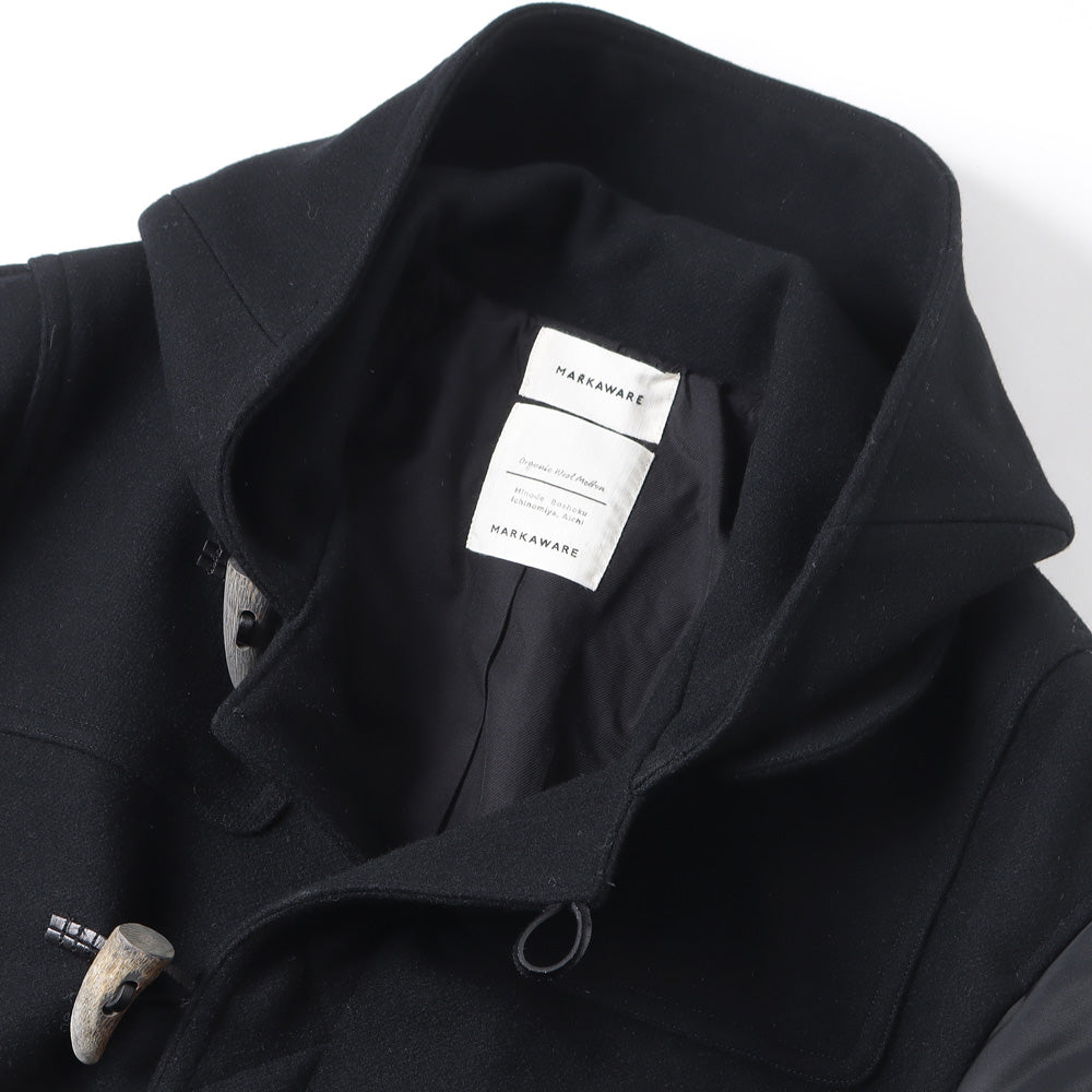 DUFFLE COAT ORGANIC WOOL MELTON