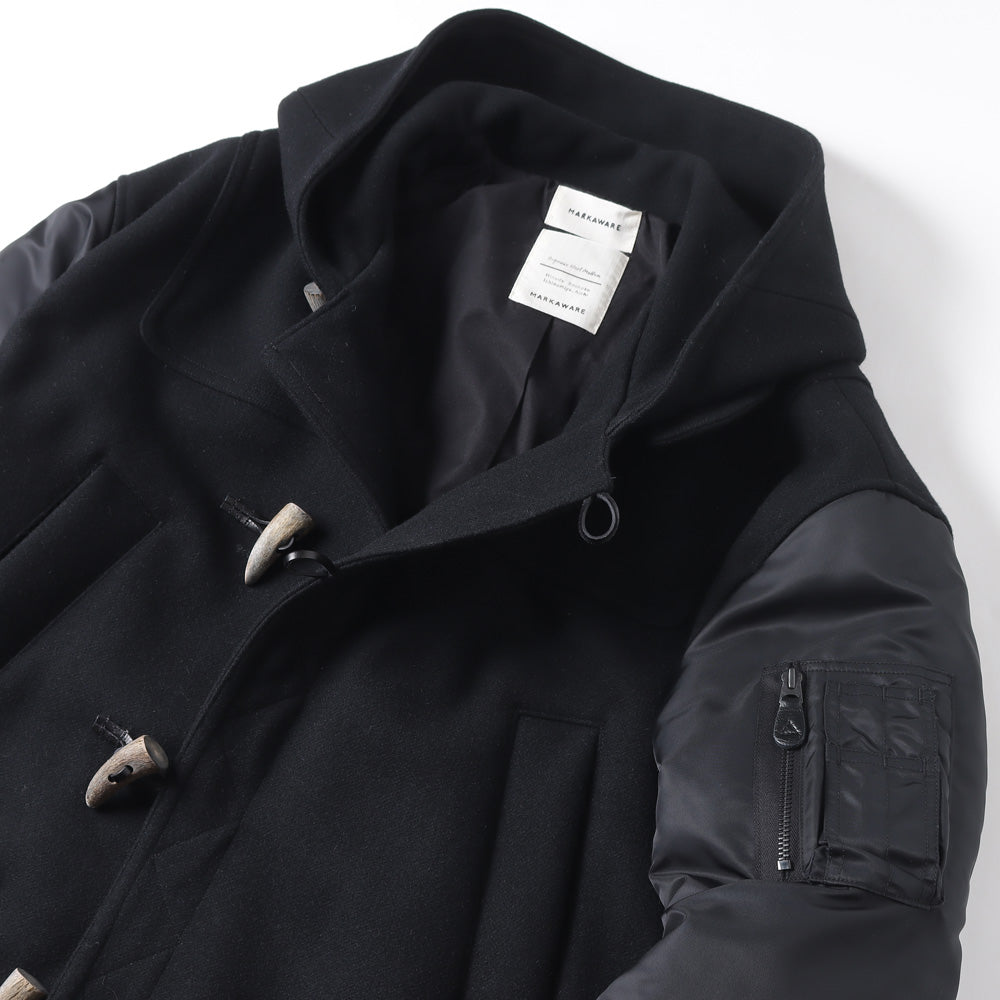 DUFFLE COAT ORGANIC WOOL MELTON