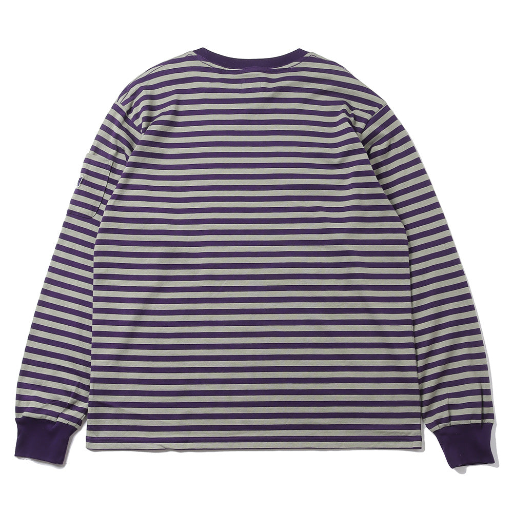 NEEDLES(ニードルズ)L/S Crew Neck Tee - Cotton Stripe Jersey (NS269