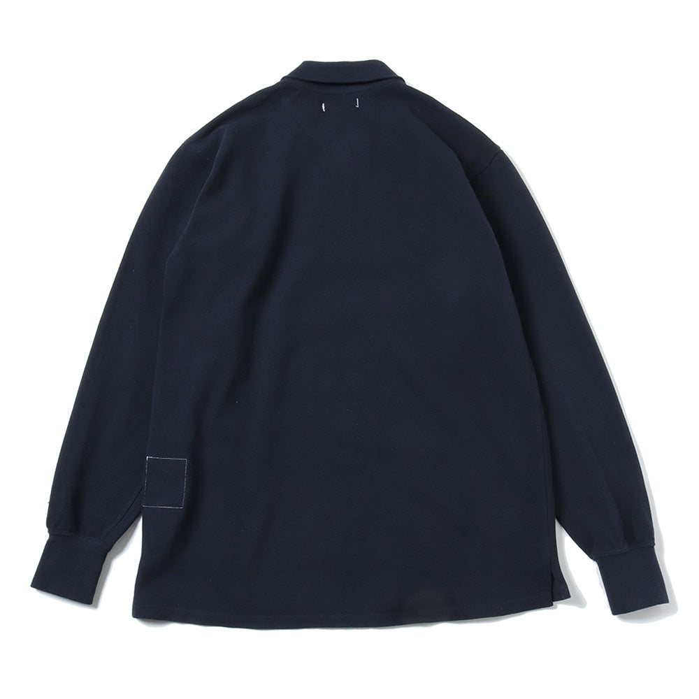 OFFICER L/S POLO SHIRT COTTON PIQUE OVERDYED