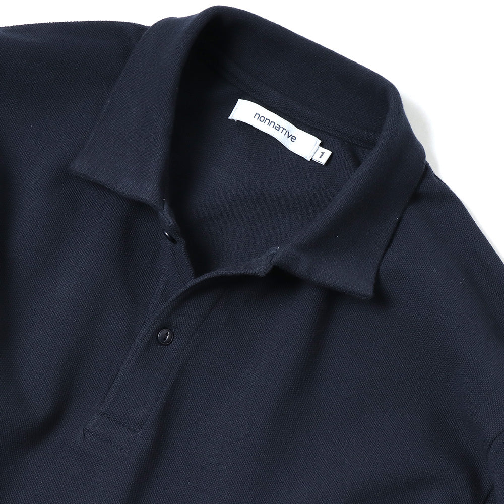 OFFICER L/S POLO SHIRT COTTON PIQUE OVERDYED