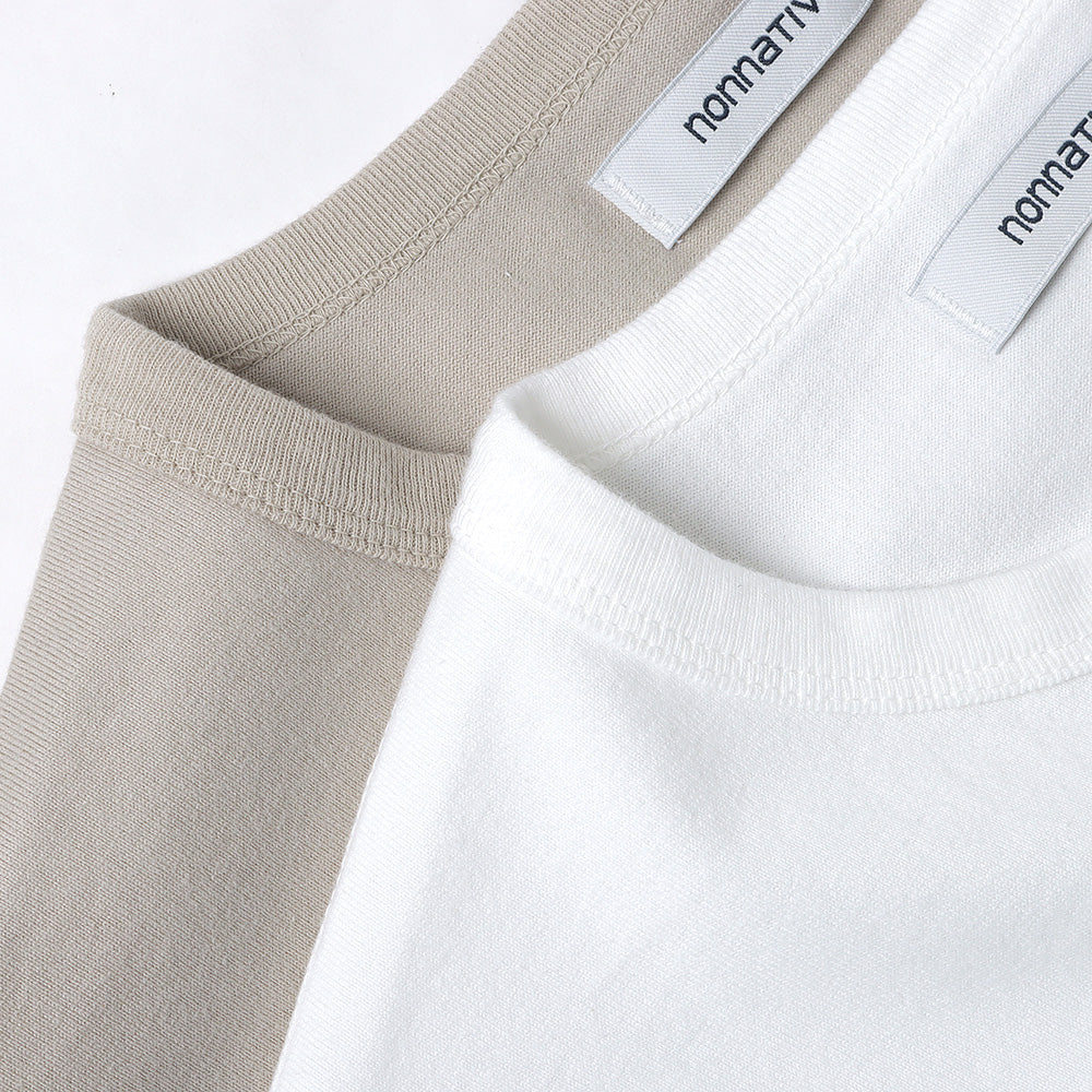 DWELLER S/S HENLEY NECK TEE COTTON JERSEY OVERDYED