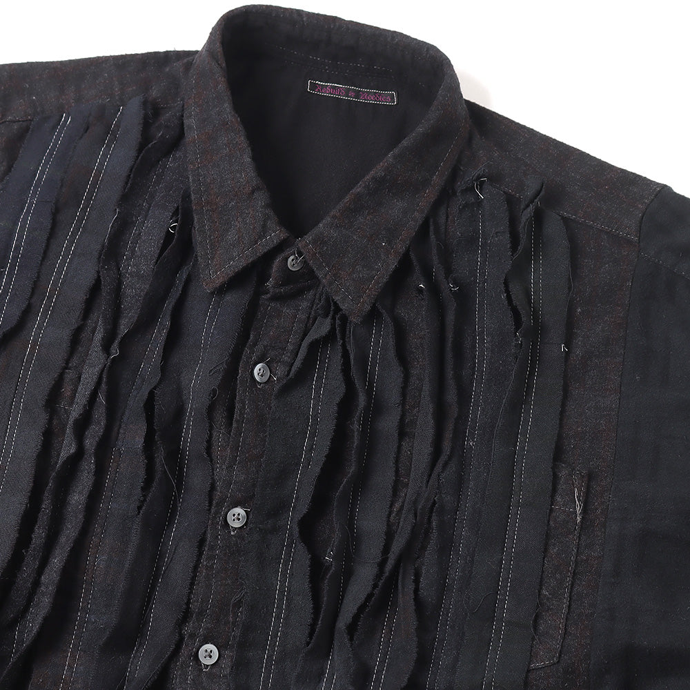 Flannel Shirt - Ribbon Wide Shirt / Over Dye 7