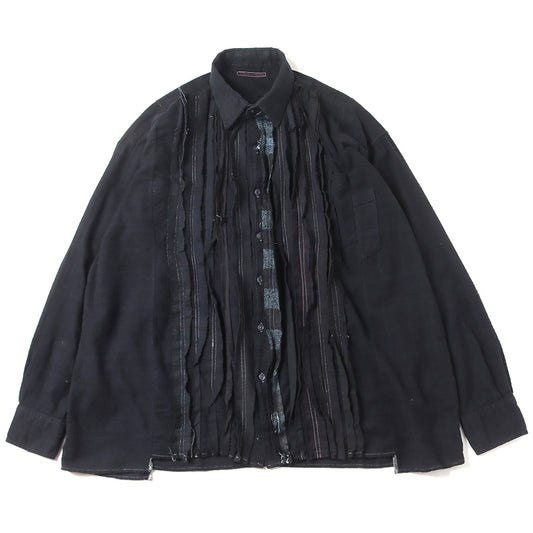 Flannel Shirt - Ribbon Wide Shirt / Over Dye 8