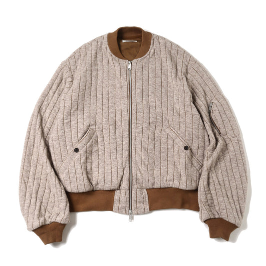 Stripe Quilt Jacquard Flight Jacket