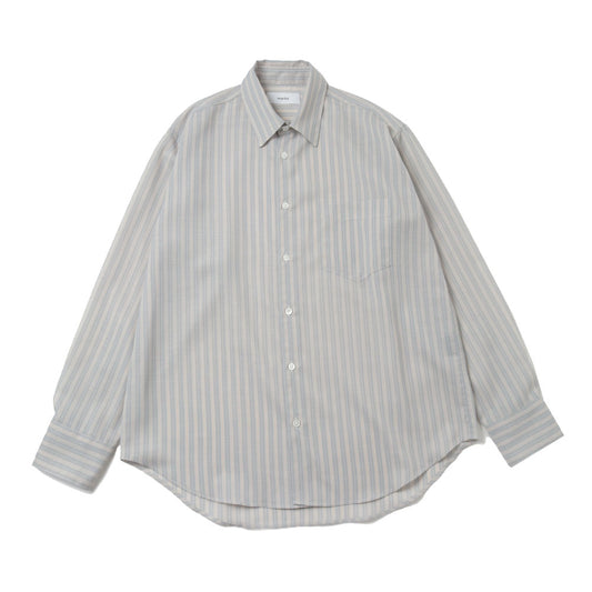 STRIPE SHIRT RECYCLE POLYESTER x WOOL