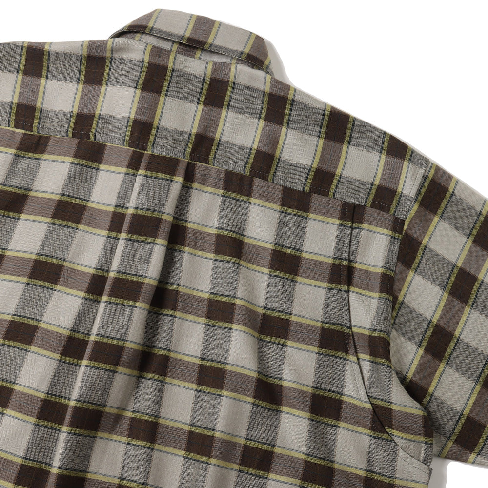 Herringbone Weave Utility Check Shirt