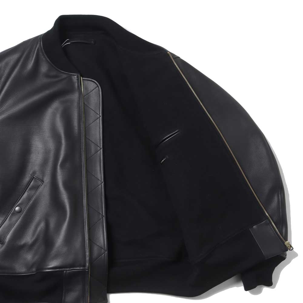 Calfskin zip jacket