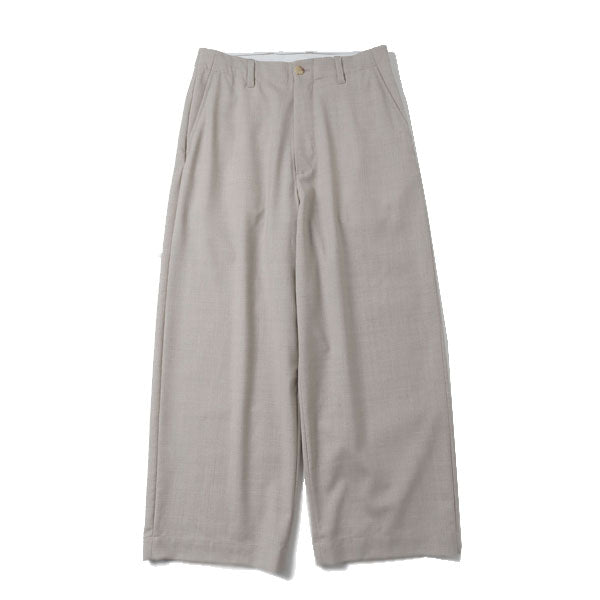 SUMMER WOOL WIDE TROUSERS