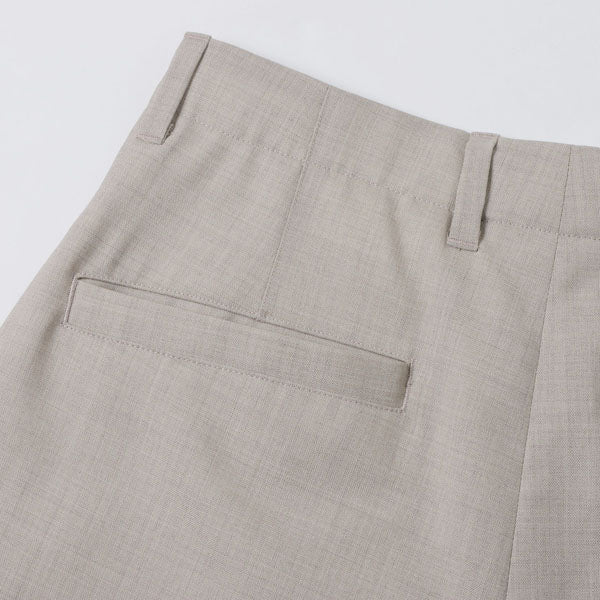 SUMMER WOOL WIDE TROUSERS