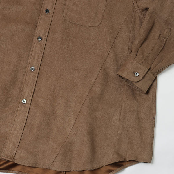 Flared Shirt - Polyester Lt.Weight Fake Suede