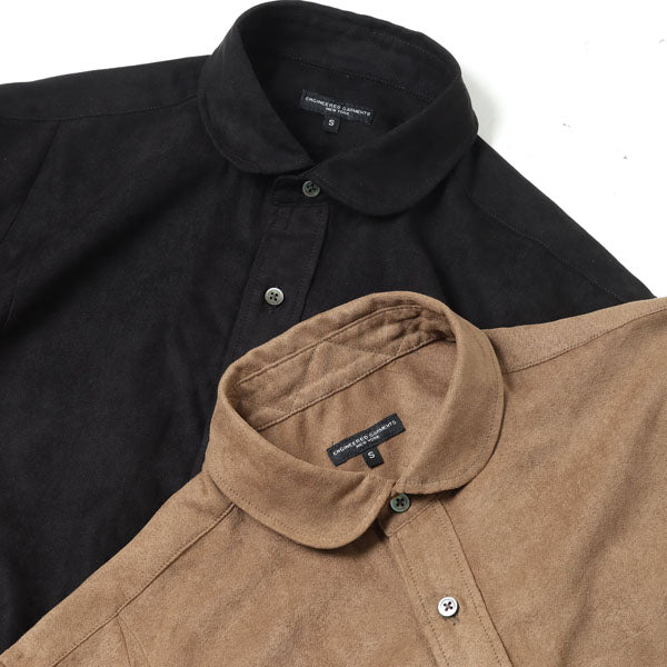 Flared Shirt - Polyester Lt.Weight Fake Suede