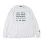 Printed Cross Crew Neck L/S T-shirt - NYC