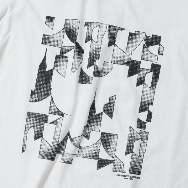 Printed Cross Crew Neck L/S T-shirt - NYC