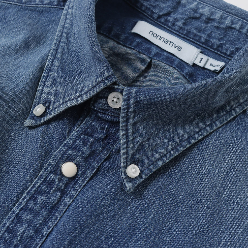 nonnative (ノンネイティブ) DWELLER B.D. SHIRT COTTON 8oz DENIM VW