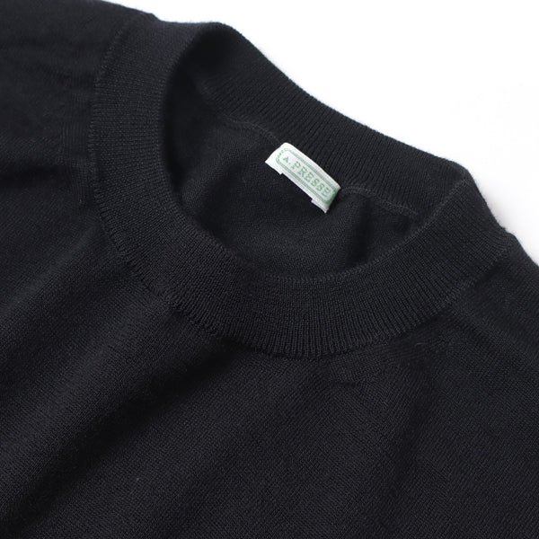 A.PRESSE (ア プレッセ) Cashmere High Gauge Crew Neck Sweater 23AAP ...