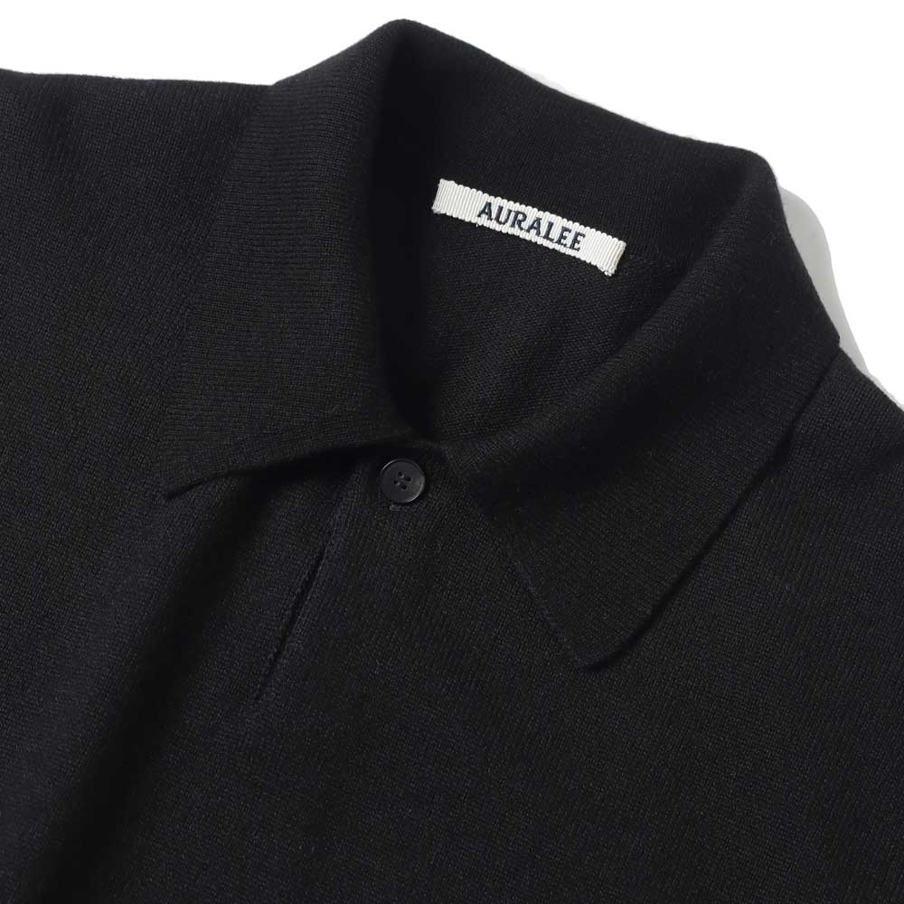 CASHMERE SILK WOOL KNIT POLO