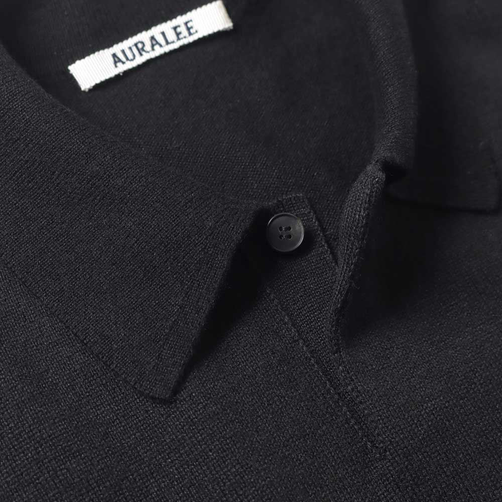 CASHMERE SILK WOOL KNIT POLO