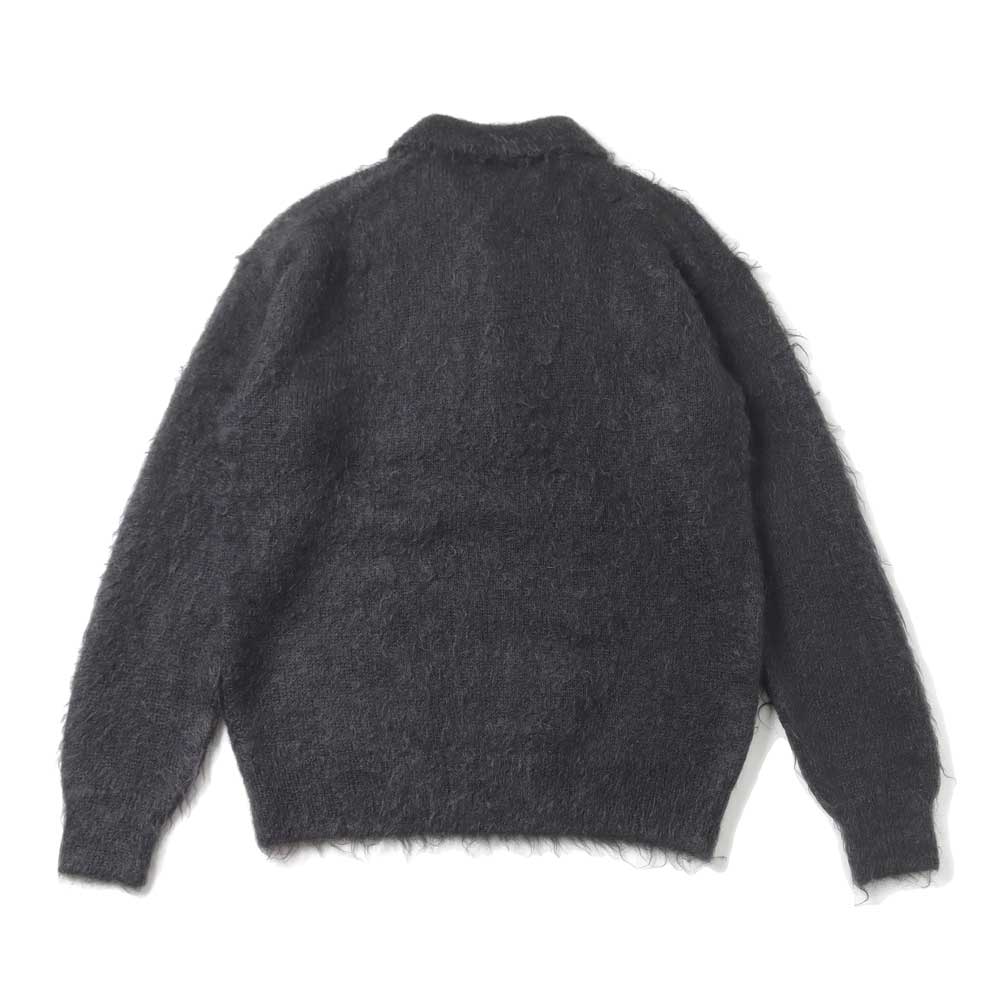 BRUSHED SUPER KID MOHAIR KNIT POLO