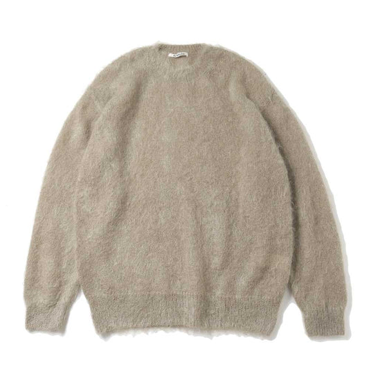 BRUSHED SUPER KID MOHAIR KNIT P/O