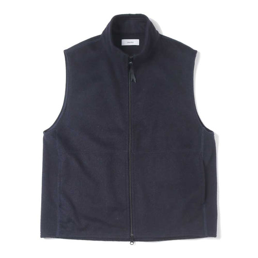 ZIP UP VEST WOOL SILK BEAVER