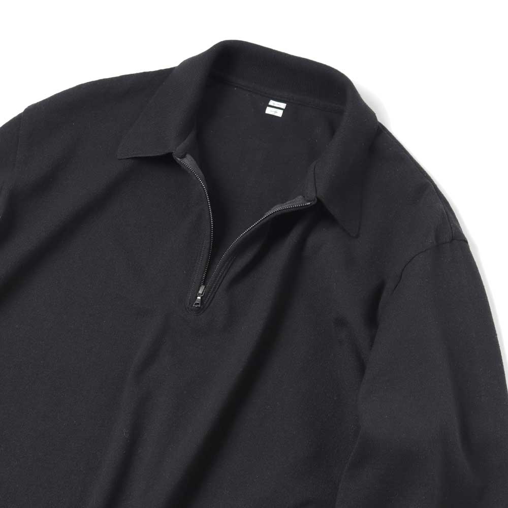 Co/Silk Nep Harf-Zip Shirt