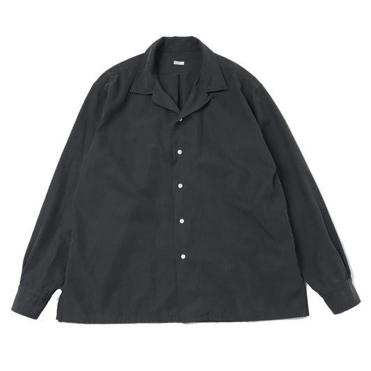 Silk Cotton Open Collar L/S Shirt