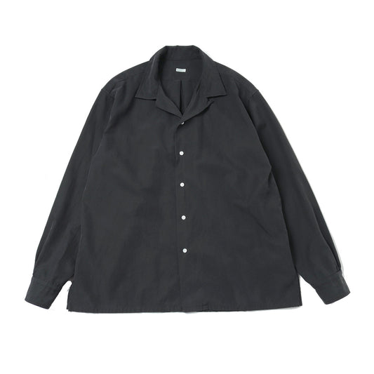 Silk Cotton Open Collar L/S Shirt