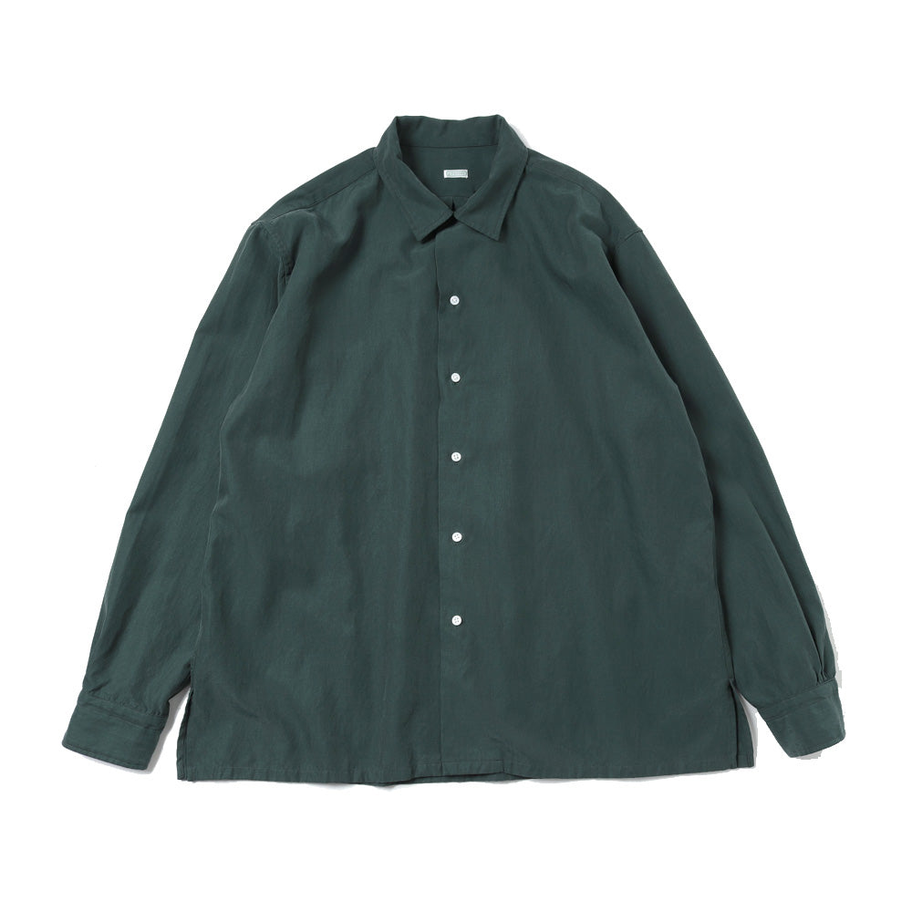 Silk Cotton Open Collar L/S Shirt