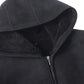 Mouton ZIP leather Hoodie