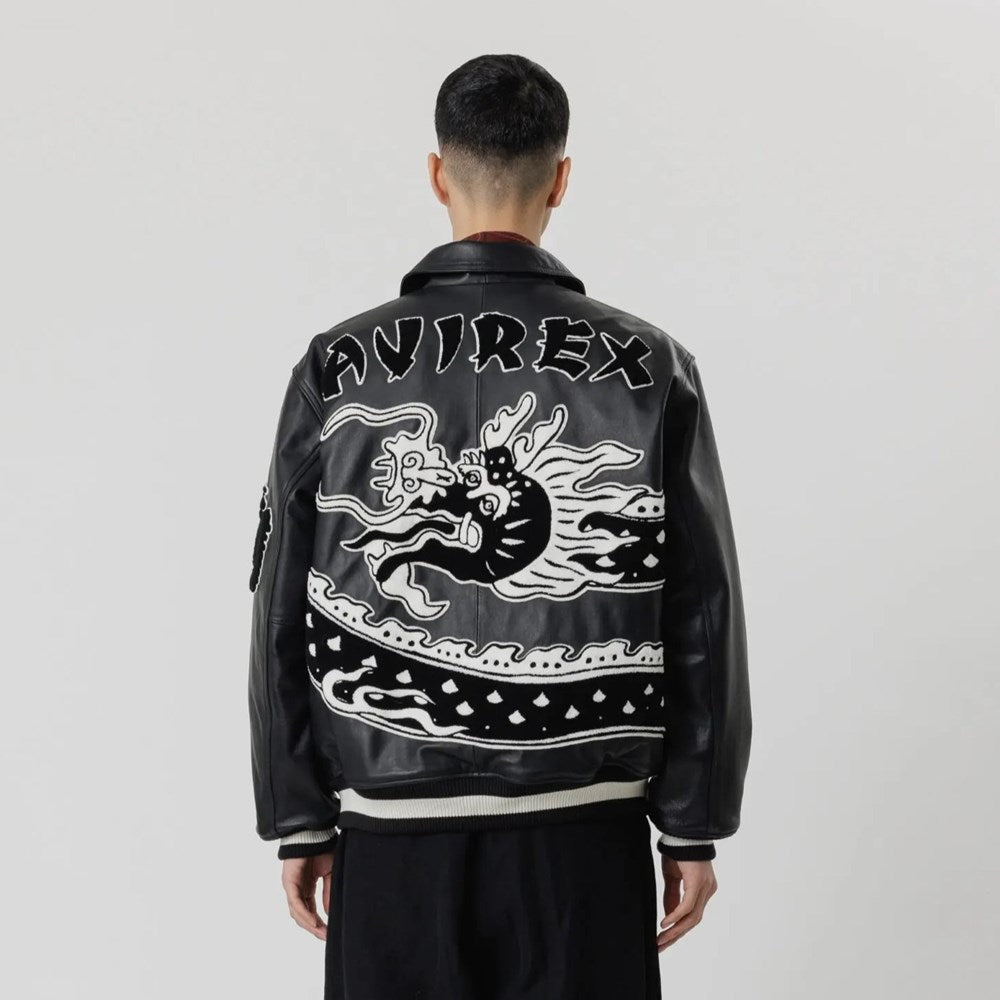 × AVIREX EASTEND DRAGON VARSITY JACKET