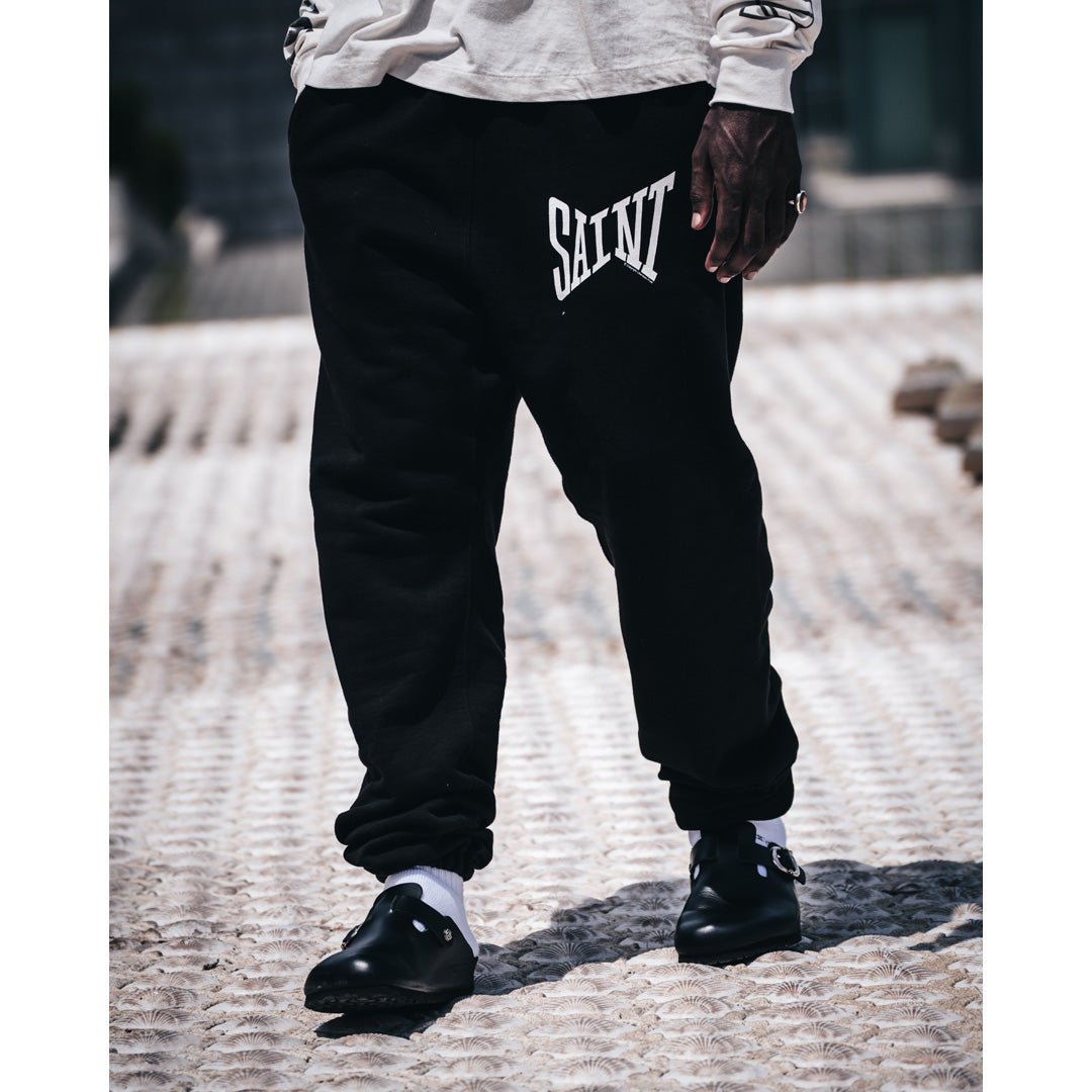 Saint Mxxxxxx (セントマイケル) SWEAT PANTS RIBON SAINT BLACK SM-YS1-0000-047  (SM-YS1-0000-047) | SAINT Mxxxxxx / パンツ (MEN) | SAINT Mxxxxxx正規取扱店DIVERSE