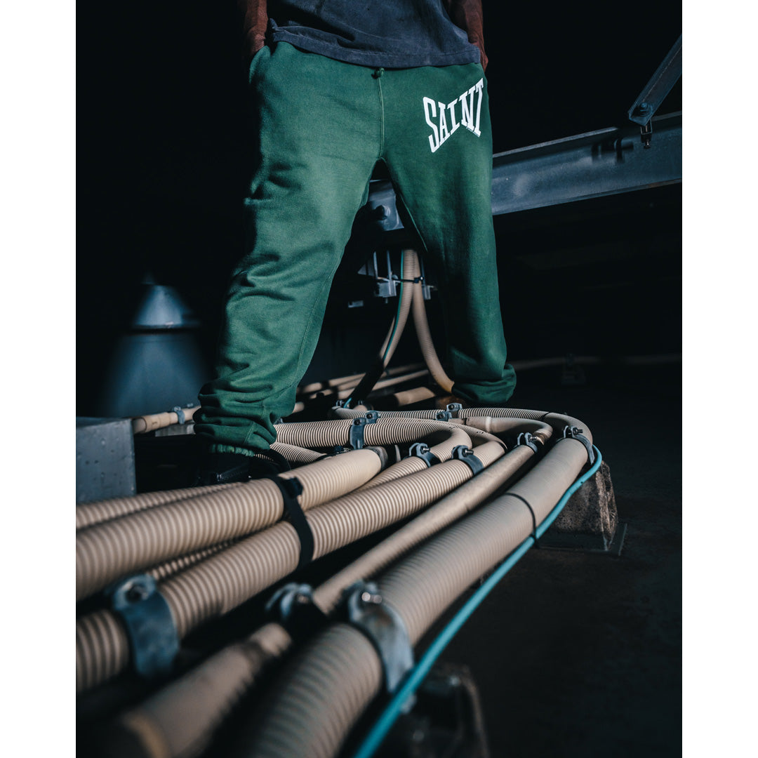 SWEAT PANTS RIBON SAINT GREEN